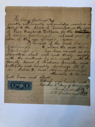 1351823 SLAVERY DOCUMENT, NOVEMBER 4, 1867