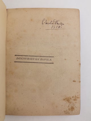 DISCOURSES ON DAVILA: A SERIES OF PAPERS ON POLITICAL HISTORY