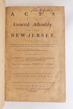 Acts of the General Assembly of the State of New-Jersey