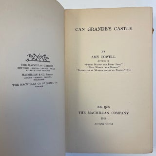CAN GRANDE'S CASTLE [INSCRIBED TO WILLIAM LYON PHELPS]