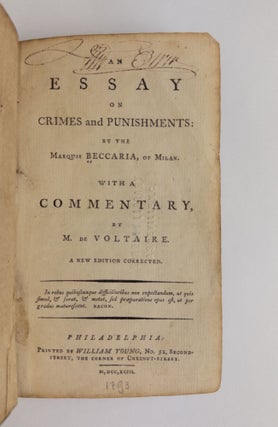 AN ESSAY ON CRIMES AND PUNISHMENTS