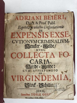 Repetita Praelectio Dissertationis De Expensis Executionum Criminalium