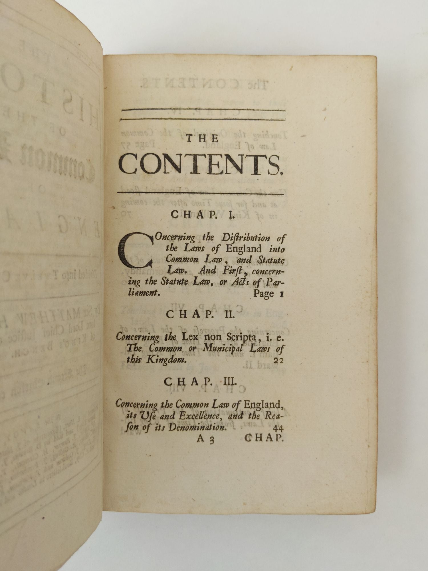 The History Of The Common Law Of England Bound With The Analysis Of The ...