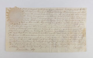 1353386 COURT DOCUMENT FROM THE LAW PRACTICE OF ALEXANDER HAMILTON (1798). Alexander Hamilton