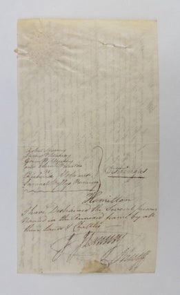 COURT DOCUMENT FROM THE LAW PRACTICE OF ALEXANDER HAMILTON (1798)