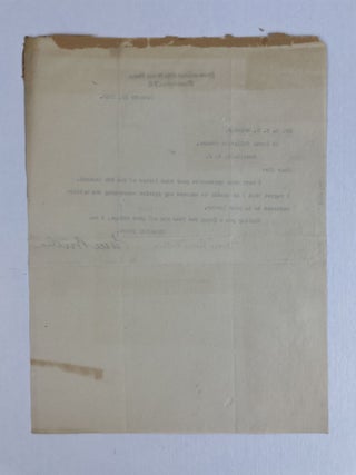 PIERCE BUTLER: TYPED LETTER SIGNED