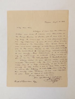 1353485 JOSEPH STORY | AUTOGRAPH LETTER SIGNED (ADDRESSED TO HENRY A.S. DEARBORN). Joseph Story