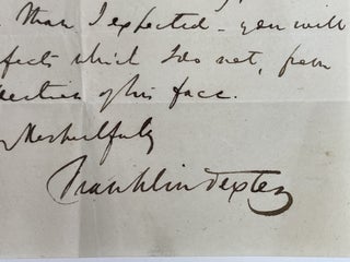 AUTOGRAPH LETTER TO JOSEPH STORY FROM FRANKLIN DEXTER (1828)