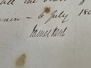 JAMES KENT: SIGNED COURT DOCUMENT