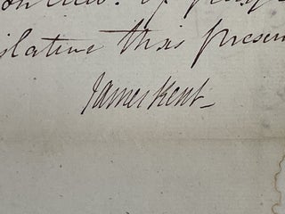JAMES KENT: SIGNED RECEIPT (1791)