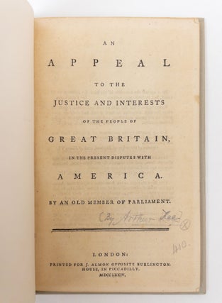 AN APPEAL TO THE JUSTICE AND INTERESTS OF THE PEOPLE OF GREAT BRITAIN, IN THE PRESENT DISPUTES WITH AMERICA