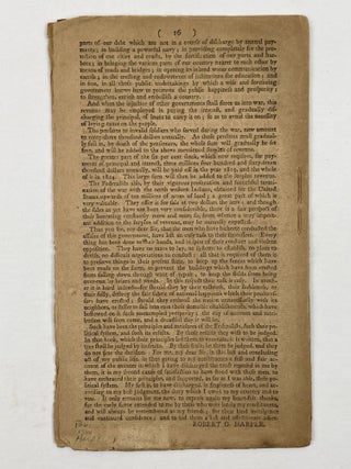 A Letter from Robert Goodloe Harper, of South Carolina, to His Constituents