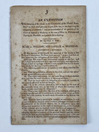 1353685 An Exposition of the Meaning of the Clause in the Constitution of the United States, that...
