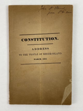 1353693 An Address to the People of Rhode-Island, from the Convention Assembled at Providence...