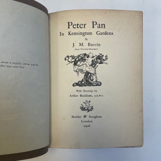 PETER PAN IN KENSINGTON GARDENS [WITH ANS BY BARRIE]