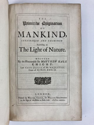 THE PRIMITIVE ORIGINATION OF MANKIND CONSIDERED AND EXAMINED ACCORDING TO THE LIGHT OF NATURE