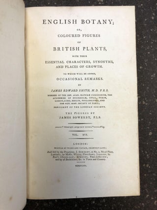 ENGLISH BOTANY OR, COLOURED FIGURES OF BRITISH PLANTS, WITH THEIR ESSENTIAL CHARACTERS, SYNONYMS AND PLACES OF GROWTH [VOL. 16 ONLY]