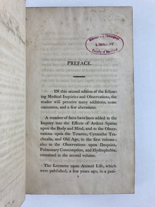MEDICAL INQUIRIES AND OBSERVATIONS BY BENJAMIN RUSH, M.D. IN FOUR VOLUMES (MIXED BINDINGS)