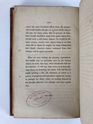 A DISSERTATION ON THE INFLUENCE OF A CHANGE OF CLIMATE IN CURING DISEASES; TRANSLATED FROM THE ORIGINAL LATIN AND ENLARGED WITH OCCASIONAL NOTES