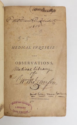 MEDICAL INQUIRIES AND OBSERVATIONS [Five Volumes]