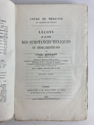 LECONS SUR LES EFFETS DES SUBSTANCES TOXIQUES ET MEDICAMENTEUSES