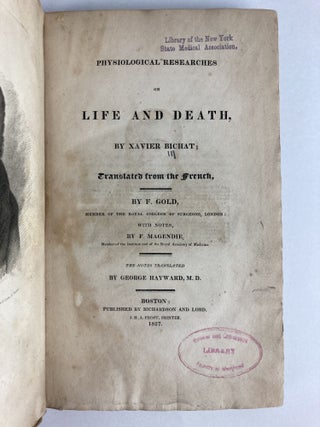 PHYSIOLOGICAL RESEARCHES ON LIFE AND DEATH