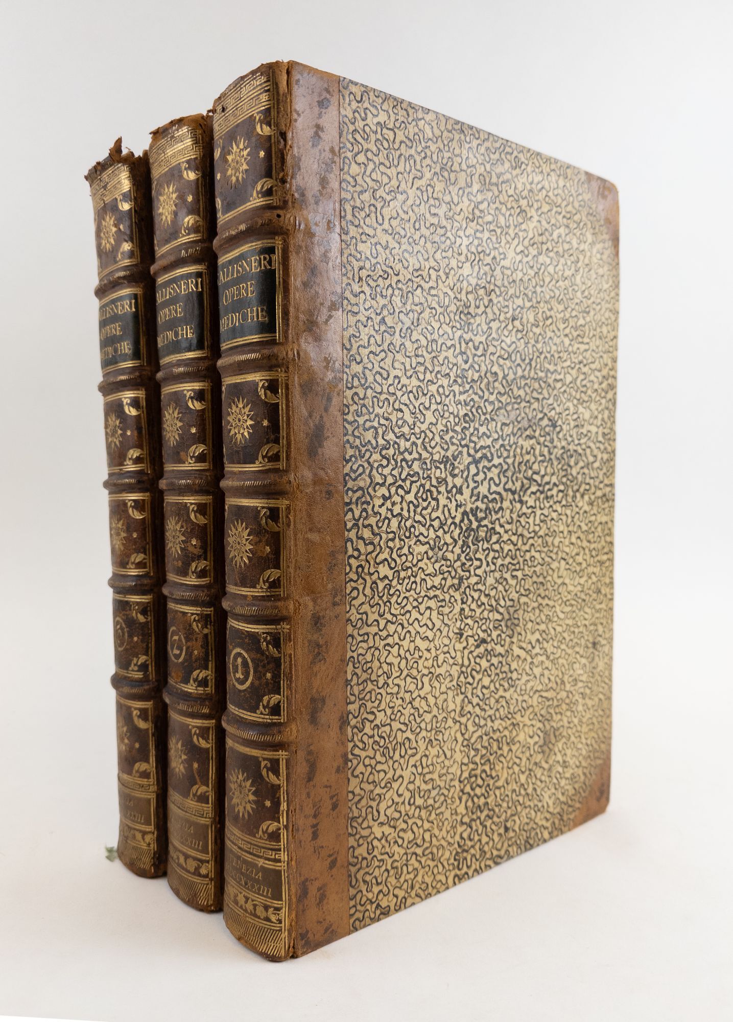 1355034 OPERE FISICO-MEDICHE STAMPATE E MANOSCRITTE DEL KAVALIER ANTONIO VALLISNERI RACCOLTE DA ANTONIO SUI FIGLIUOLO, CORREDATE D'UNA PREFAZIONE IN GENERE SOPRA TUTTE, E D'UNA IN PARTICOLARE SOPRA IL VOCABOLARIO DELLA STORIA NATURALE. Antonio Vallisneri.