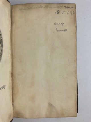 THE PHARMACOPOEIA OF THE MASSACHUSETTS MEDICAL SOCIETY