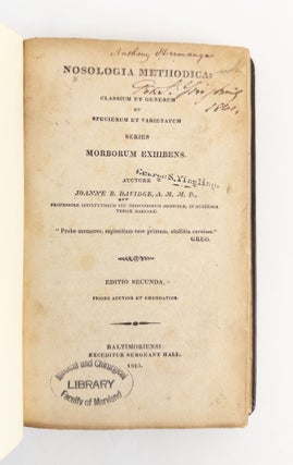 NOSOLOGIA METHODICA: GLASSIUM ET GENERUM ET SPECIERUM ET VARIETATUM SERIES MORBORUM EXHIBENS