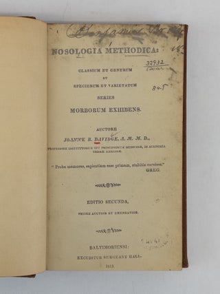 NOSOLOGIA METHODICA: CALSSIUM ET GENERUM ET SPECIERUM ET VARIETATUM SERIES MORBORUM EXHIBENS.