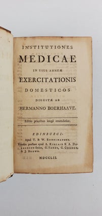 INSTITUTIONES MEDICAE IN USUS ANNUAE EXERCITATIONIS DOMESTICOS