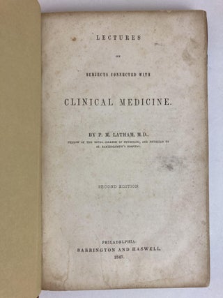 LECTURES ON SUBJECTS CONNECTED WITH CLINICAL MEDICINE