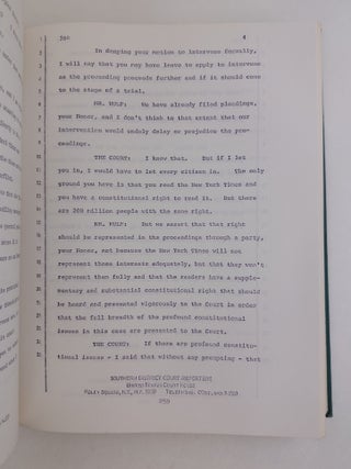 THE NEW YORK TIMES COMPANY V. UNITED STATES. A DOCUMENTARY HISTORY. THE PENTAGON PAPERS LITIGATION [Two volumes]