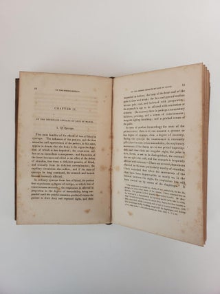 A CRITICAL AND EXPERIMENTAL ESSAY ON THE CIRCULATION OF THE BLOOD; ESPECIALLY AS OBSERVED IN THE MINUTE AND CAPILLARY VESSELS OF THE BATRACHIA AND OF FISHES [BOUND WITH] RESEARCHES PRINCIPALLY RELATIVE TO THE MORBID AND CURATIVE EFFECTS OF LOSS OF BLOOD