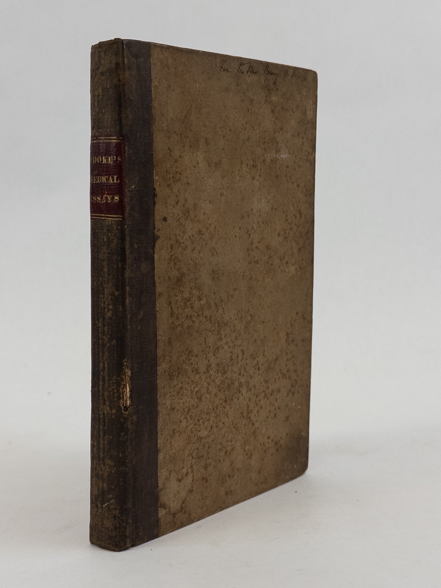 1355705 ESSAYS ON THE AUTUMNAL AND WINTER EPIDEMICS [Bound with] REMARKS ON THE CHOLERA IN LEXINGTON, IN JUNE AND JULY, 1833 [Bound with] AN INTRODUCTORY LECTURE, DELIVERED TO THE MEDICA CLASS OF TRANSYLVANIA UNIVERSITY [Bound with] REMARKS ON SOME OF THE DISEASES INCIDENT TO A STATE OF PREGNANCY [Signed]. John Esten Cooke.