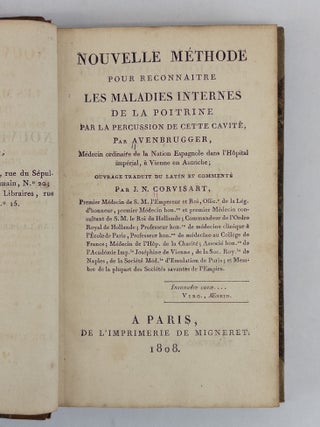 NOUVELLE METHODE POUR RECONNAITRE LES MALADIES INTERNES DE LA POINTRINE PAR LA PERCUSSION DE CETTE CAVITE