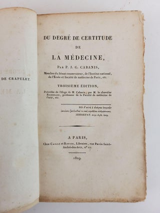 DU DEGRE DE CERTITUDE DE LA MEDECINE