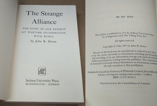 The Strange Alliance: The Story of Our Efforts at Wartime Cooperation with Russia