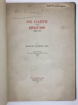 DR. GARTH, THE KIT-KAT POET 1661-1718