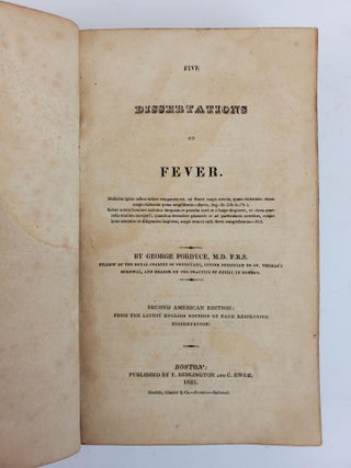 FIVE DISSERTATIONS ON FEVER