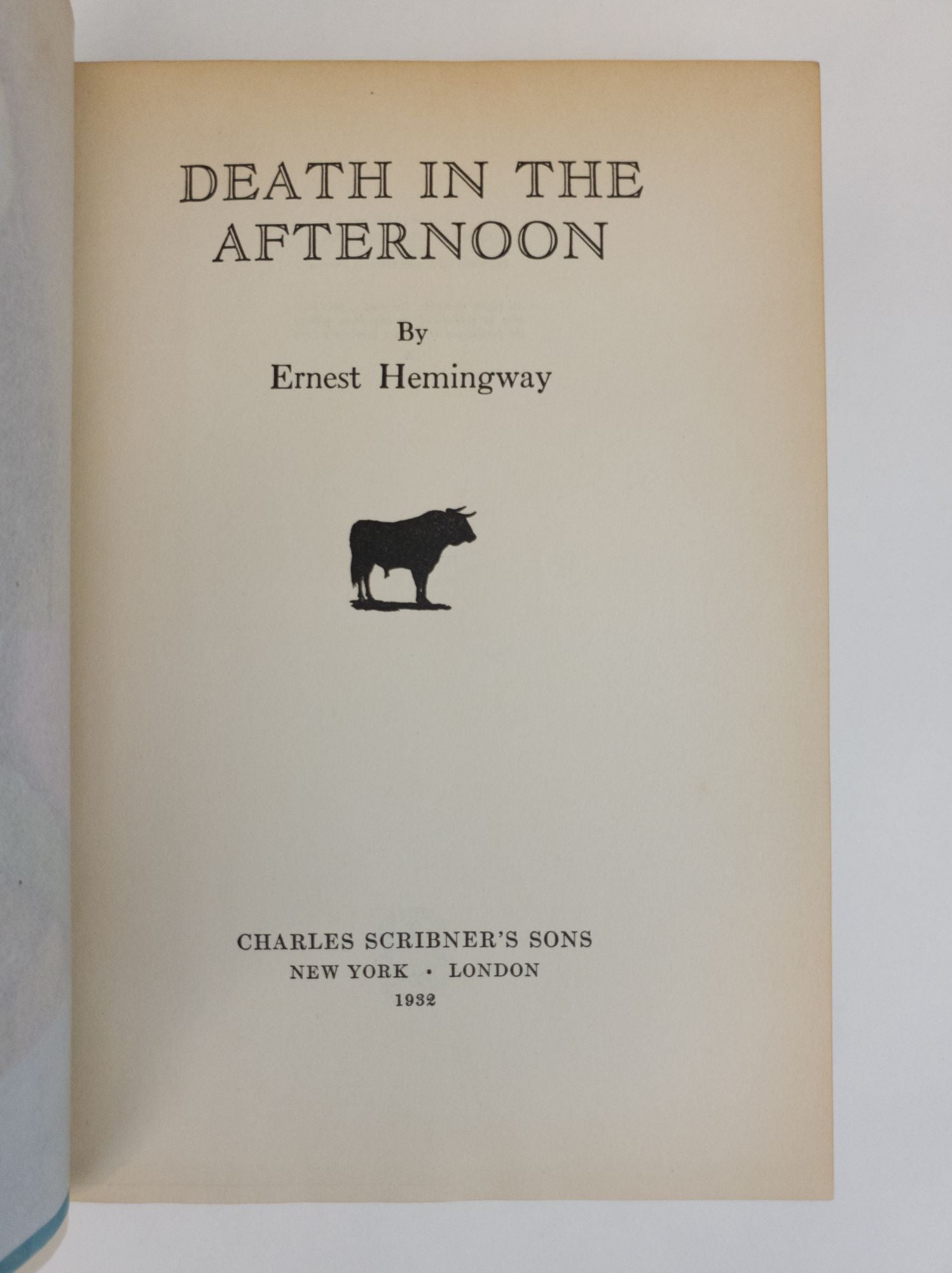 DEATH IN THE AFTERNOON | Ernest Hemingway | First Edition, First 