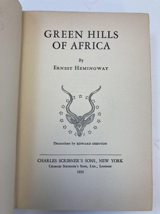 GREEN HILLS OF AFRICA