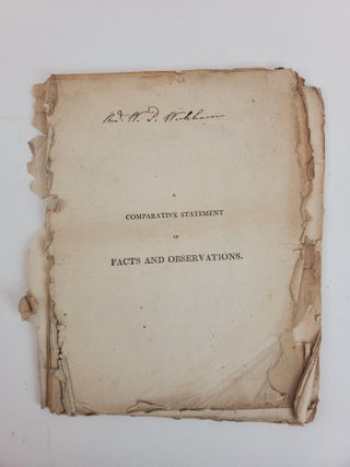1357097 A COMPARATIVE STATEMENT OF FACTS AND OBSERVATIONS RELATIVE TO THE COW-POX, PUBLISHED BY...