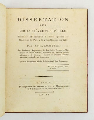 DISSERTATION SUR SUR LA FIEVRE PUERPERALE