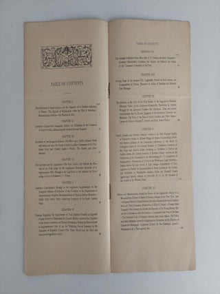 2 PAMPHLETS RELATED TO GOV. D. H. CHAMBERLAIN OF SOUTH CAROLINA