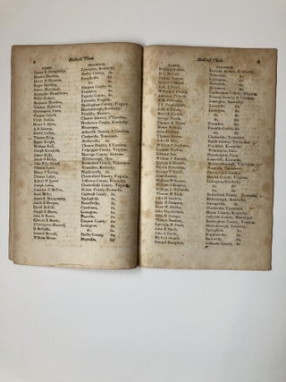 A CATALOGUE OF THE OFFICERS AND STUDENTS OF TRANSYLVANIA UNIVERSITY, LEXINGTON, KENTUCKY, JANUARY, 1823.