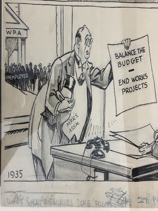 1930's POLITICAL CARTOON ARTIST UNKNOWN