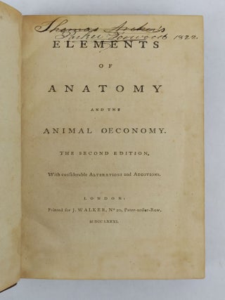 ELEMENTS OF ANATOMY AND THE ANIMAL OECONOMY