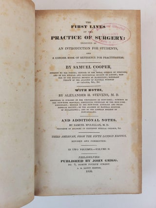 THE FIRST LINES OF THE PRACTICE OF SURGERY: DESIGNED AS AN INTRODUCTION FOR STUDENTS, AND A CONCISE BOOK OF REFERENCE FOR PRACTITIONERS