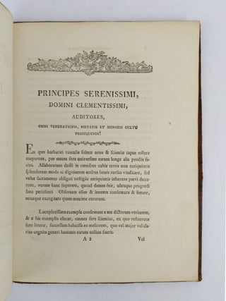 DE CHIRURGIAE RECENTIORIS PRAE VETERI PRAESTANTIA ET PROGRESSU ORATIO, AD SOLENNEM ACADEMIAE CHIRURORUM REGIAE INAUGURATIONEM DIE 25 OCTOBRIS 1787